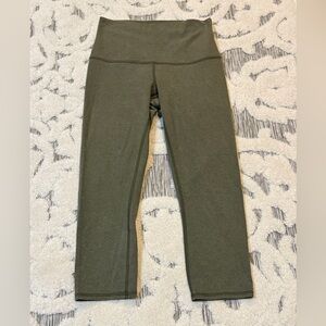 Lululemon Olive Green Capri Active Leggings size 4 (no tag)